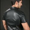 Mr. S Classic Leather Shirt Black Medium