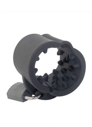 Brutus Cruncher Silicone Lockable Spiked Ball Stretcher Black