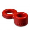 Oxballs Low-ball Cockring with Attached Ballstretcher Silicone Red