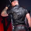 Mr. S Leather Piped Uniform Shirt Red Large