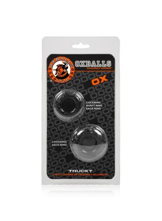 Oxballs Truckt 2-Piece Cockring Set TPR Clear