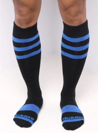 Cellblock 13 Linebacker Knee High Sock Blue