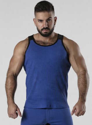 Locker Gear Backroom Rib Tanktop Blue