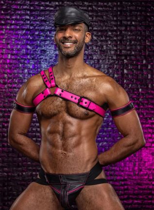 Mr. S Leather Slingshot Tri-Harness Pink