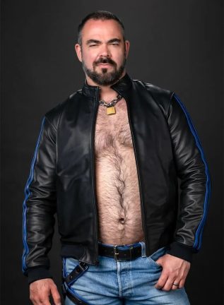 Mr. S Leather Sport Jacket Blue