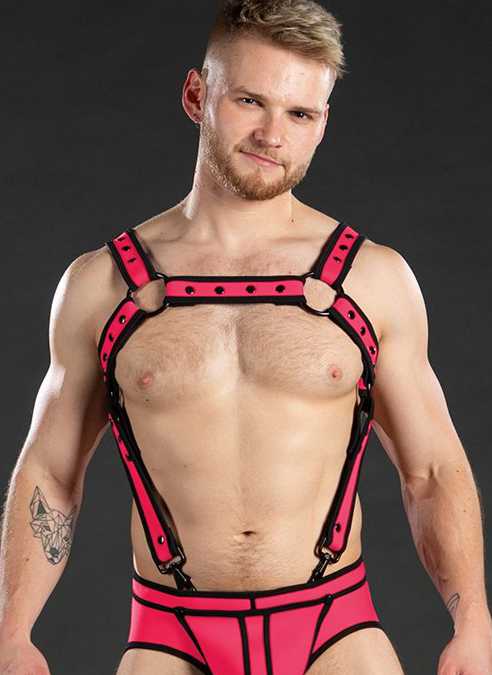 Mr. S Neo Bold Color Crossbow Harness Pink