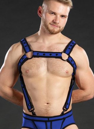 Mr. S Neo Bold Color Crossbow Harness Royal blue