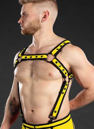 Mr. S Neo Bold Color Crossbow Harness Yellow