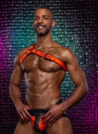 Mr. S Leather Slingshot Tri-Harness Orange