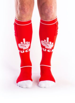 Brutus FUCK Socks with Pocket Red