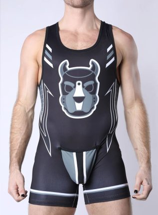 Cellblock 13 Pup Tron Singlet Grey