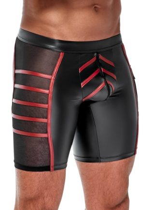 NEK Men's Black and Red Bike Short