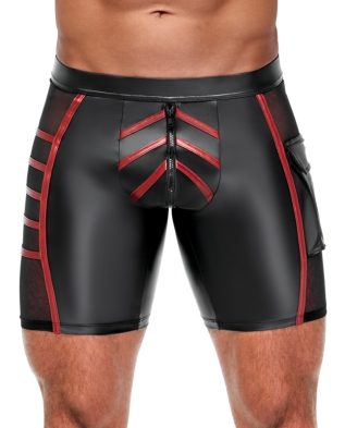 NEK Men's Black and Red Bike Short