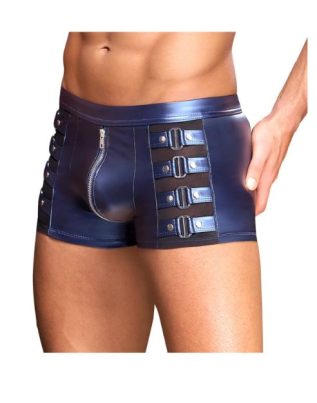 NEK Men's Blue Metallic Garter Shorts